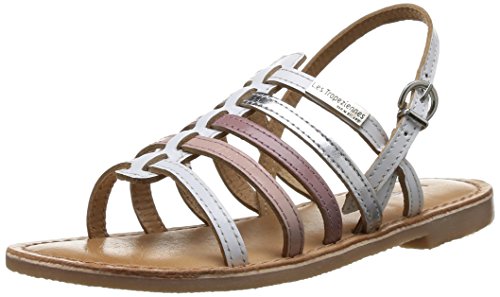 Comprar Les Tropéziennes par M. Belarbi Mangue C0425 - Sandalias deportivas de cuero para niña Blanco Blanc (Blanc/Lilas) 29 al mejor precio