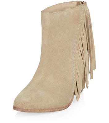 Comprar Light Brown Suede Tassel Side Pointed Ankle Boots al mejor precio