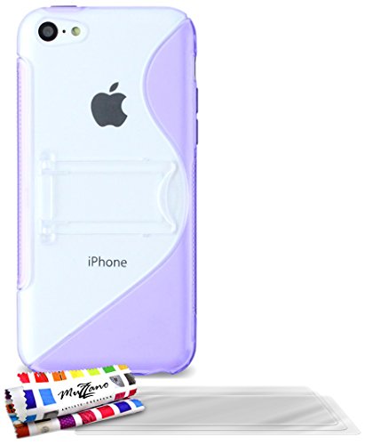 Comprar Muzzano F19980 - Funda para Apple iPhone 5C, incluye 3 protectores de pantalla, color violeta al mejor precio