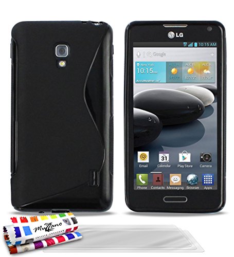 Comprar Muzzano Le S - Funda para LG Optimus F6 + 3 protecciones de pantalla, color negro al mejor precio