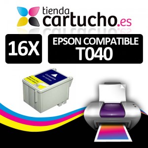 Comprar PACK 16 CARTUCHOS COMPATIBLE EPSON T040PACK 16 CARTUCHOS COMPATIBLE EPSON T040 al mejor precio