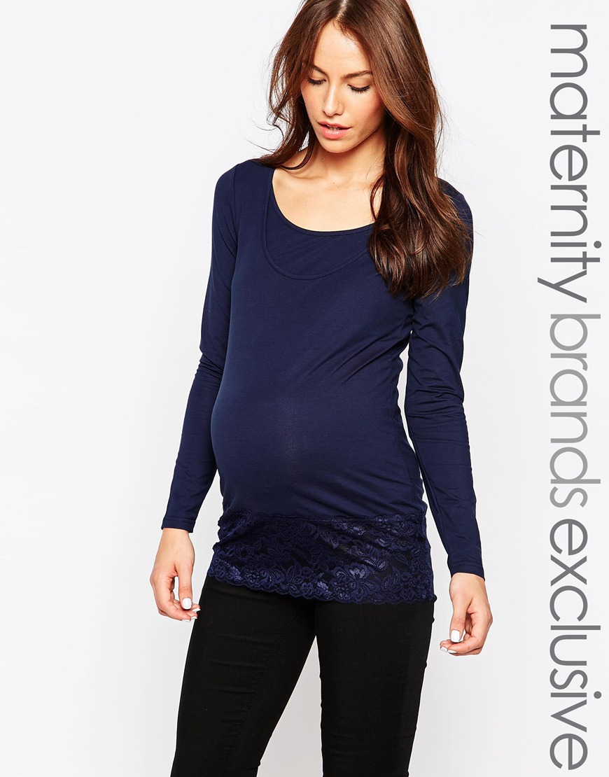 Comprar Top de lactancia con dobladillo de encaje de Mamalicious al mejor precio