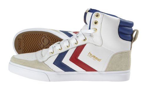 Comprar hummel HUMMEL STADIL HIGH - Caña baja de cuero unisex, color blanco, talla 45 al mejor precio
