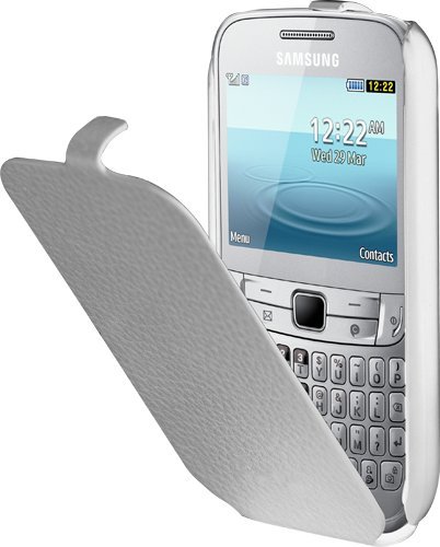Comprar Anymode ETUISMS3570W - Funda de piel sintética con tapa para Samsung Galaxy Chat 357, color blanco al mejor precio