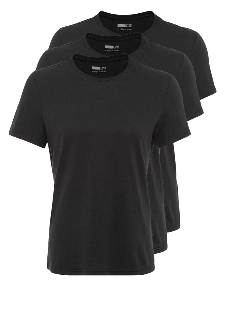 Comprar Pier One 3 PACK Camiseta básica black al mejor precio