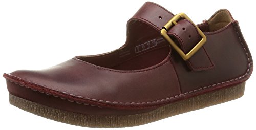 Comprar Clarks Janey June - sandalias con cierre al tobillo de cuero mujer, color rojo, talla 41 al mejor precio