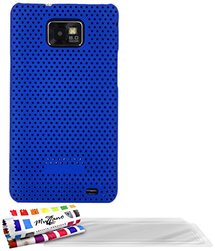 Comprar Muzzano Alveolia - Funda para Samsung Galaxy S2, con 3 protectores de pantalla, color azul al mejor precio