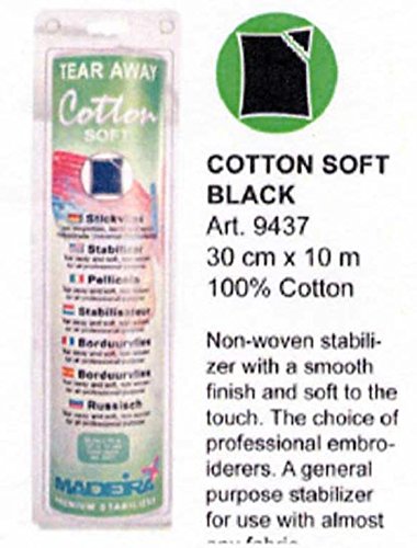Comparar mejores precios Madeira 4003760982018 - Cotton soft tear aways negra 30 cm x 10 m art. 9437 con descuentos Comprar Madeira 4003760982018 - Cotton soft tear aways negra 30 cm x 10 m art. 9437 al mejor precio